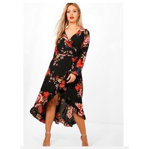 Floral wrap dress